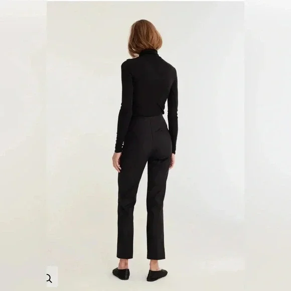 Róhe Womens Black Cigarette-Leg Trousers Size 8 (40)$370.00 MSRP